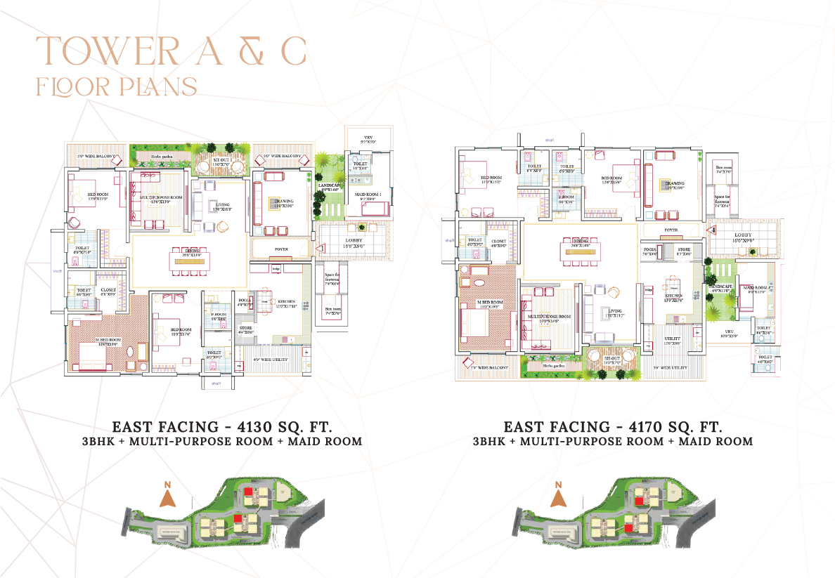 Tower A & C Floor Plans 1